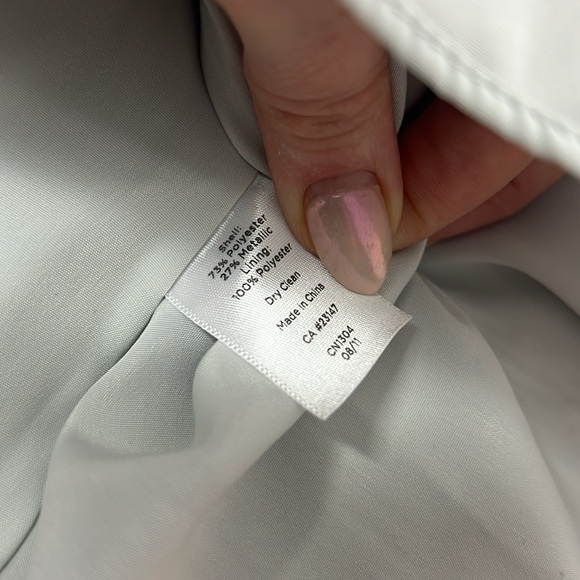 Talbots Metallic Silver Micro Pleat A-line Skirt - Picture 5 of 6